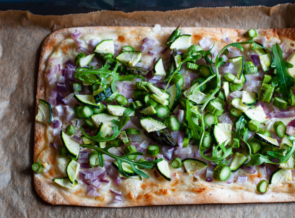 German Veggie Flammkuechen